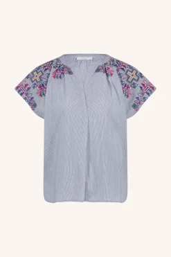 By bar amie embroidery blouse | indi grey^ Blusen