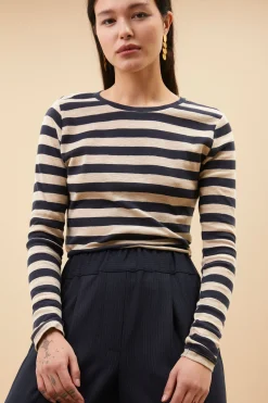 By bar basic ls big stripe top |^ Tops & Shirts