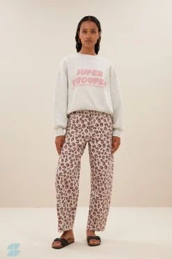 By bar begum pink cheetah pants | pink cheetah print^ Hosen|Jeans