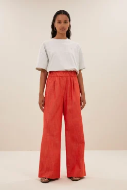 By bar benji twill pants | poppy red^ Hosen