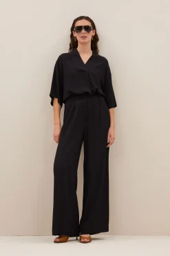 By bar benji viscose pants | jet black^ Hosen