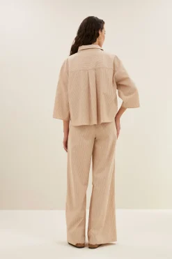 By bar bernie lurex stripe blouse | copper lurex stripe^ Blusen