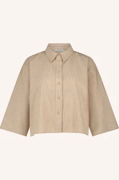 By bar bernie lurex stripe blouse | copper lurex stripe^ Blusen