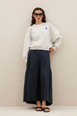 By bar bibi dictionary big sweater | light grey melee^ Pullover|Strick