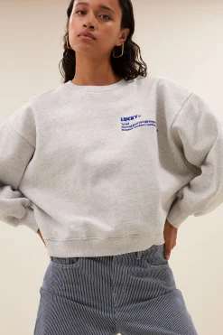 By bar bibi heavy sweater | light grey melee^ Pullover|Strick