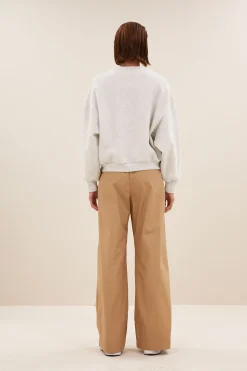 By bar bibi logo sweater | light grey melee^ Pullover|Strick