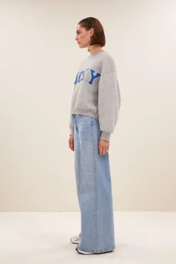 By bar bibi lucky sparkle sweater | grey melee^ Pullover|Strick