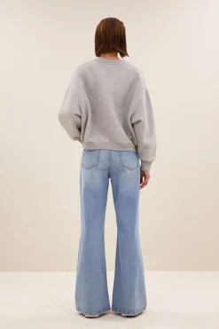 By bar bibi lucky sparkle sweater | grey melee^ Pullover|Strick