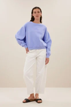 By bar bibi natural sweater | violet blue^ Pullover|Strick