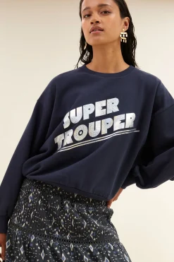 By bar bibi super sweater | uniform blue^ Pullover|Strick