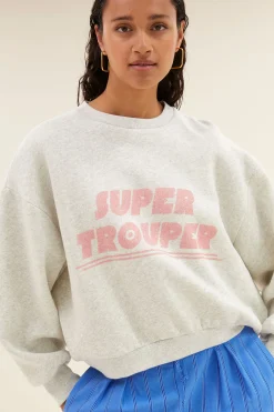 By bar bibi trouper sweater | light grey melee^ Pullover|Strick