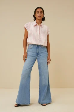 By bar bieke linen stripe blouse |^ Blusen