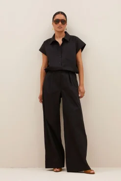 By bar bieke poplin blouse | black^ Blusen