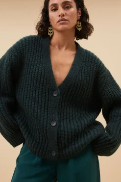 By bar bobbi cardigan | dark green^ Strickjacken