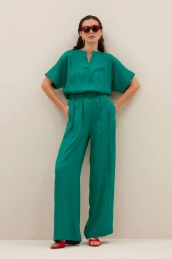 By bar bo dobby blouse | bright green^ Blusen