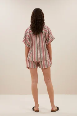By bar bo multi stripe athia blouse | multi stripe^ Blusen