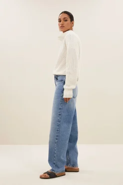 By bar boxy beau cotton pullover | off white^ Strick