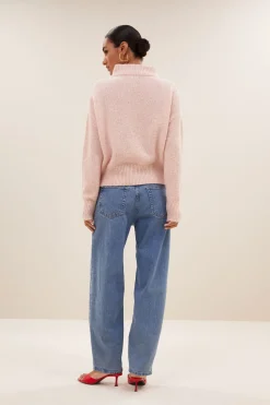 By bar boxy beau pullover | light pink^ Strick