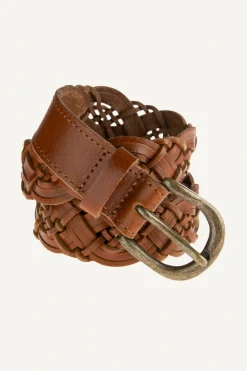 By bar braided leather belt |^ Gürtel