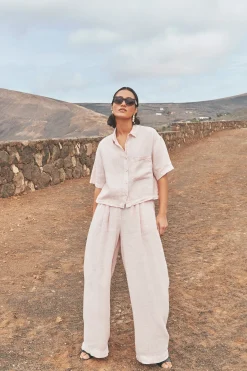 By bar cris linen blouse | cipria pink^ Blusen