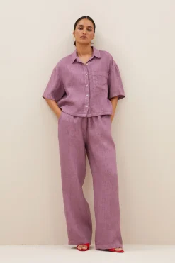 By bar cris linen blouse | lavender^ Blusen
