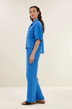 By bar cris linen blouse | queens blue^ Blusen