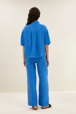 By bar cris linen blouse | queens blue^ Blusen