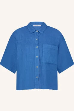 By bar cris linen blouse | queens blue^ Blusen