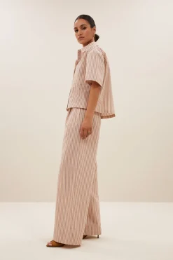 By bar cris stripe blouse | copper small stripe^ Blusen