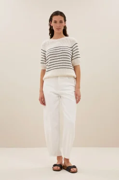 By bar cruz stripe pullover | navy stripe^ Strick