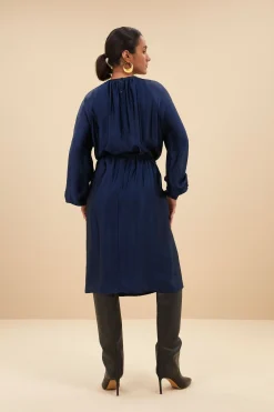 By bar dae gloss stripe dress | blue nights^ Kleider