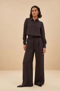 By bar donna satin stripe blouse | cafe noir^ Blusen