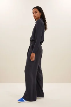 By bar donna satin stripe blouse |^ Blusen