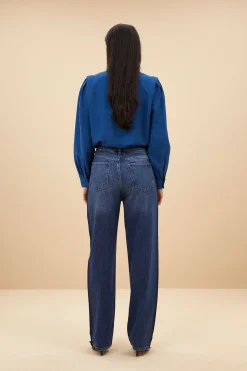 By bar erin blouse | college navy^ Blusen