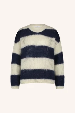 By bar evi stripe pullover | midnight big stripe^ Strick
