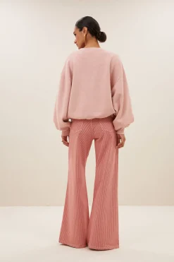 By bar femme stripe pants | red milky stripe^ Hosen