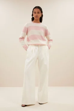 By bar gwen big stripe pullover | pink big stripe^ Strick