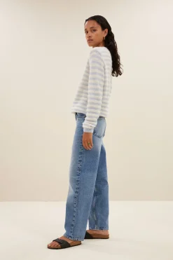 By bar gwen thin stripe pullover | blue thin stripe^ Strick
