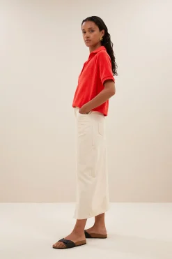 By bar harper slub top | poppy red^ Tops & Shirts