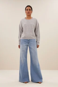 By bar holly ls pullover | grey melee^ Strick