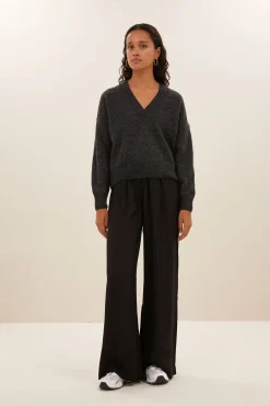 By bar izzy pullover | dark grey melee^ Strick