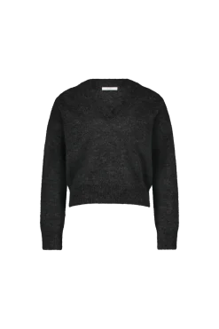 By bar izzy pullover | dark grey melee^ Strick