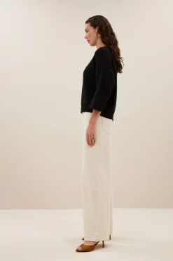 By bar jack pullover | jet black^ Strick