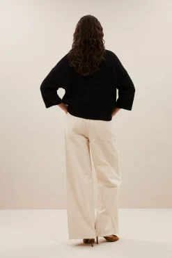 By bar jack pullover | jet black^ Strick
