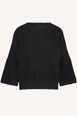 By bar jack pullover | jet black^ Strick