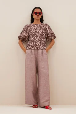 By bar jet blouse | pink cheetah print^ Blusen