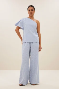 By bar joe stripe blouse | blue seer stripe^ Blusen