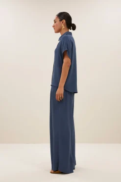 By bar karly viscose blouse | opal blue^ Blusen