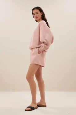 By bar kid natural sweat shorts | peach dust^ Overalls & Shorts