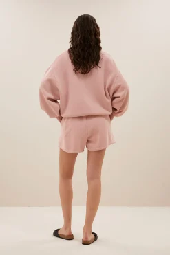 By bar kid natural sweat shorts | peach dust^ Overalls & Shorts